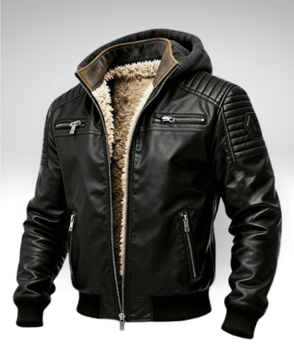 Valeria Montes S / Negro PELLE™║abrigo clásico para hombre