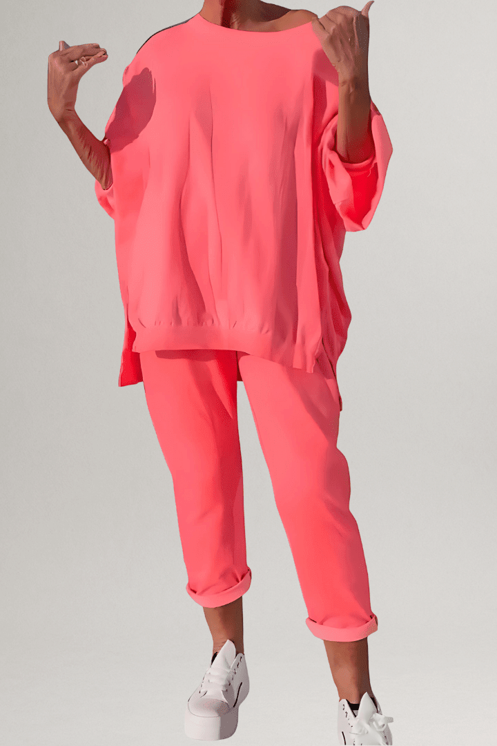 Valeria Montes S / Rosa Conjunto Casual Cómodo