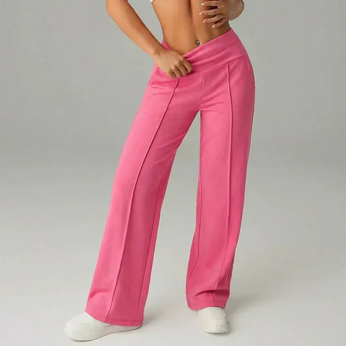 Valeria Montes S / Rosa Lorena™ | Pantalones de mujer de corte recto y cintura alta