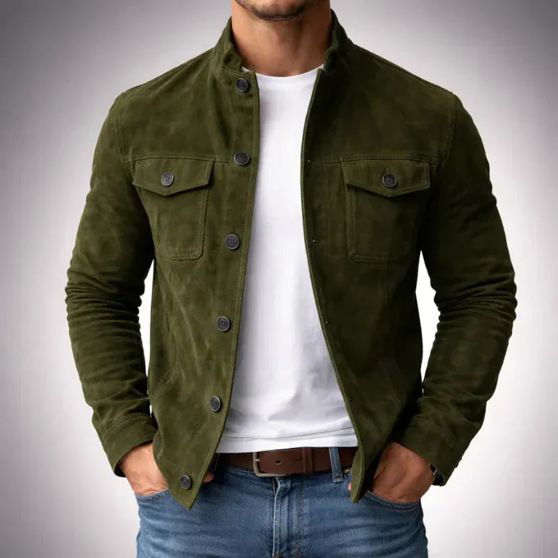 Valeria Montes S / Verde Halifax™ | Chaqueta de ante