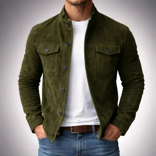Valeria Montes S / Verde Halifax™ | Chaqueta de ante