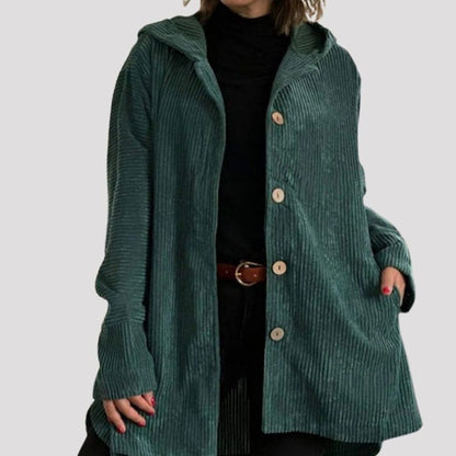 Valeria Montes S / Verde Isabelle ⏐Sudadera casual de terciopelo para otoño