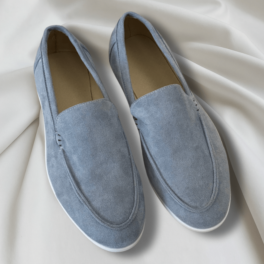 Valeria Montes SHOES & SANDAL Azul / 38 Mocasines elegantes de gamuza