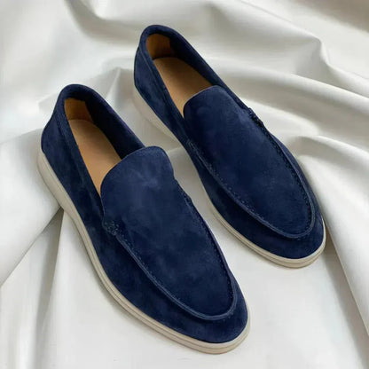 Valeria Montes SHOES & SANDAL Azul marino / 38 Mocasines elegantes de gamuza