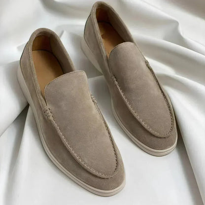 Valeria Montes SHOES & SANDAL Caqui / 38 Mocasines elegantes de gamuza