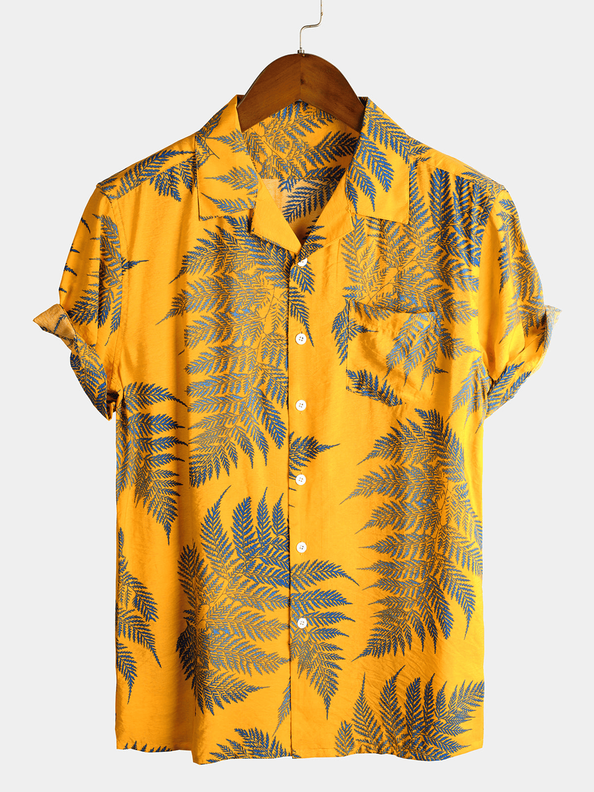 Valeria Montes Short Sleeve Shirt S / Amarillo Sergio™ | Camiseta Flores Tropical Amarilla