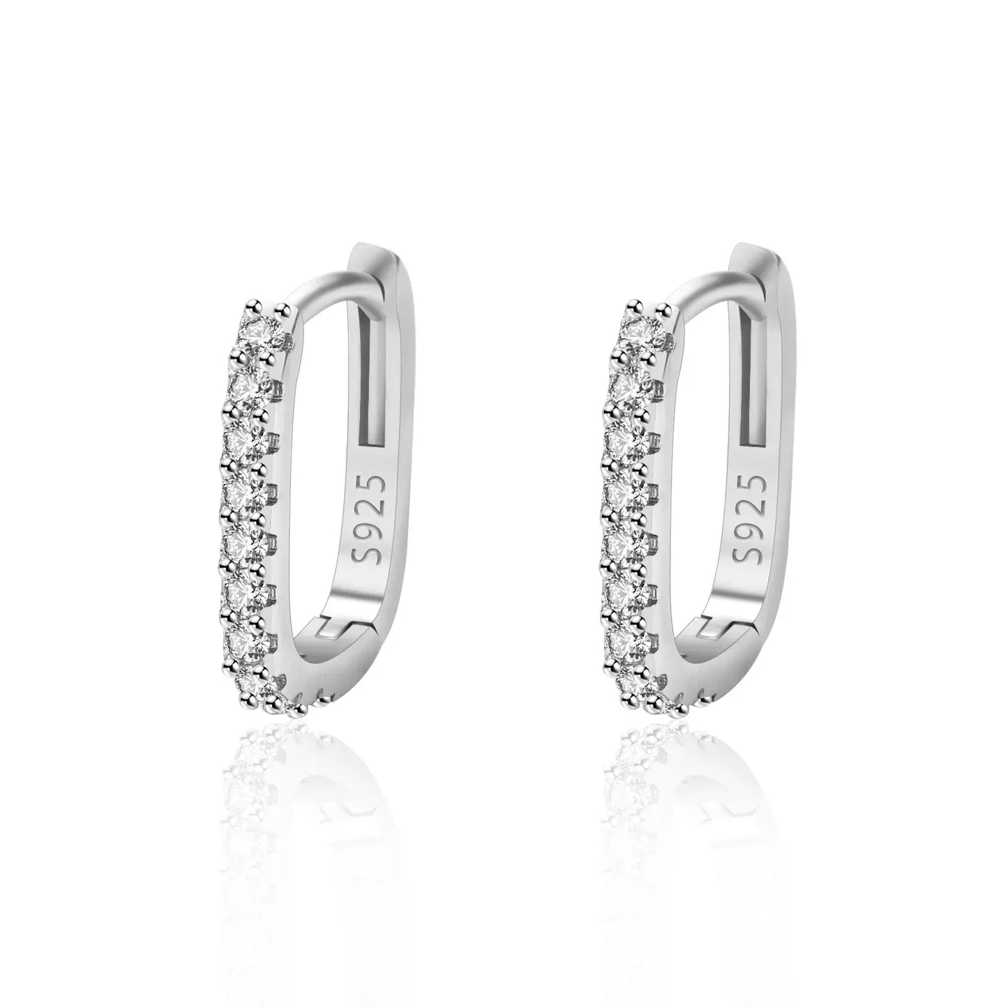 Valeria Montes Silver-03 Pendientes de plata de ley 925 con circonita cúbica para mujer, pendientes circulares redondos pequeños de diseño vintage, joyería hipoalergénica para fiesta