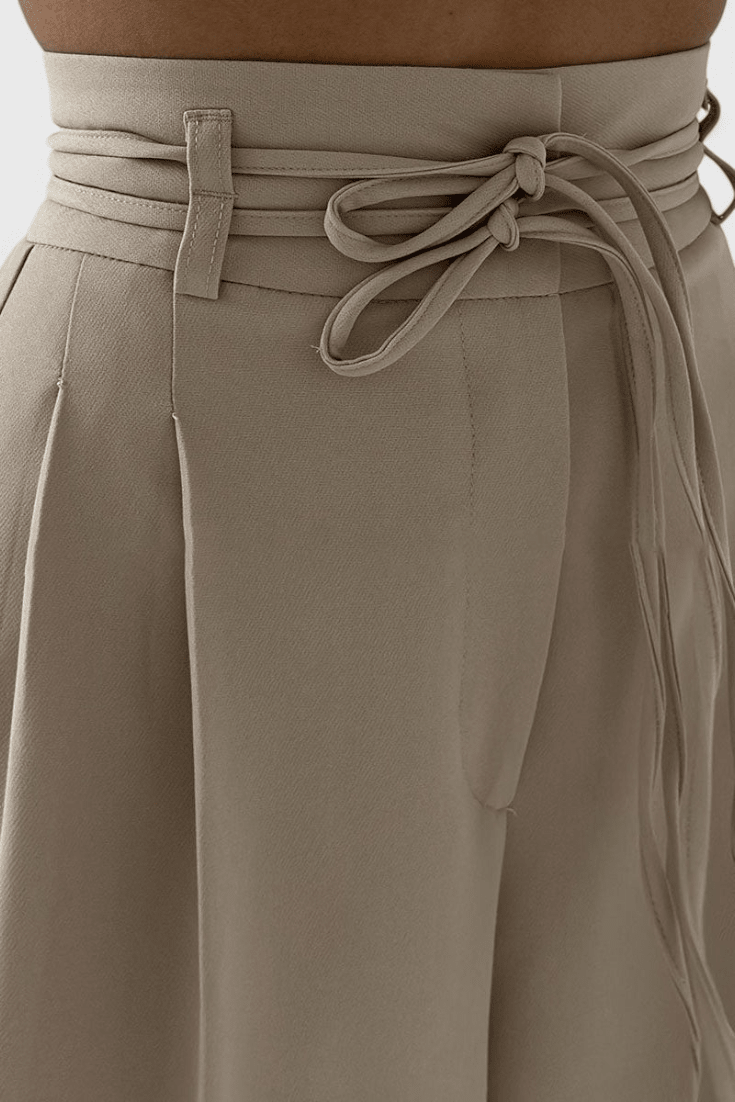 Valeria Montes Sophie | Pantalones de pierna ancha con cordones