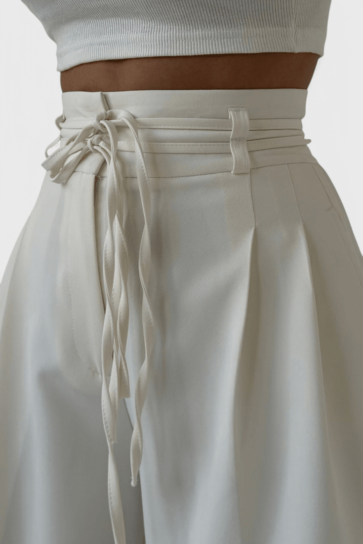 Valeria Montes Sophie | Pantalones de pierna ancha con cordones