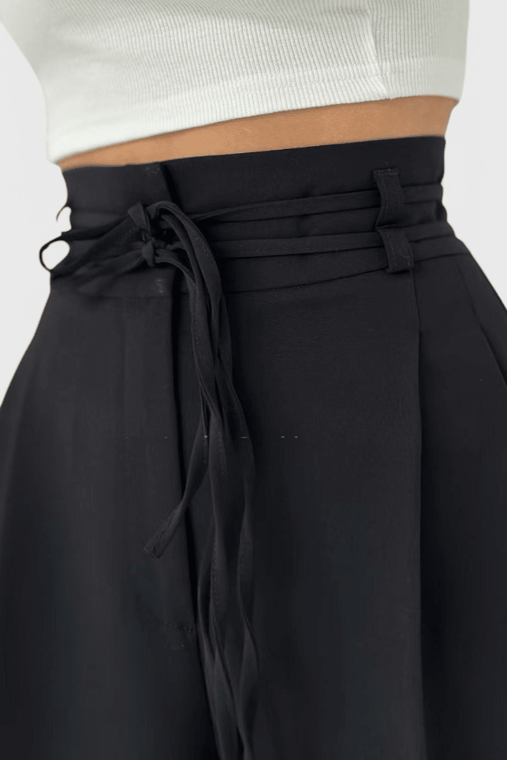 Valeria Montes Sophie | Pantalones de pierna ancha con cordones