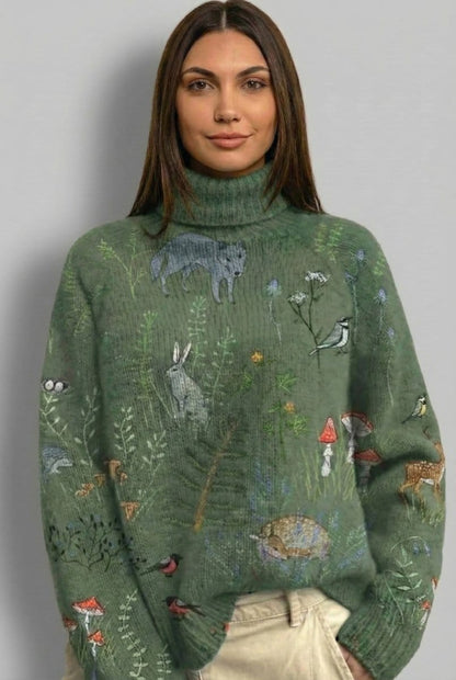 Valeria Montes Sweaters SUÉTER DE CUELLO ALTO CALIDO Y ELEGANTE