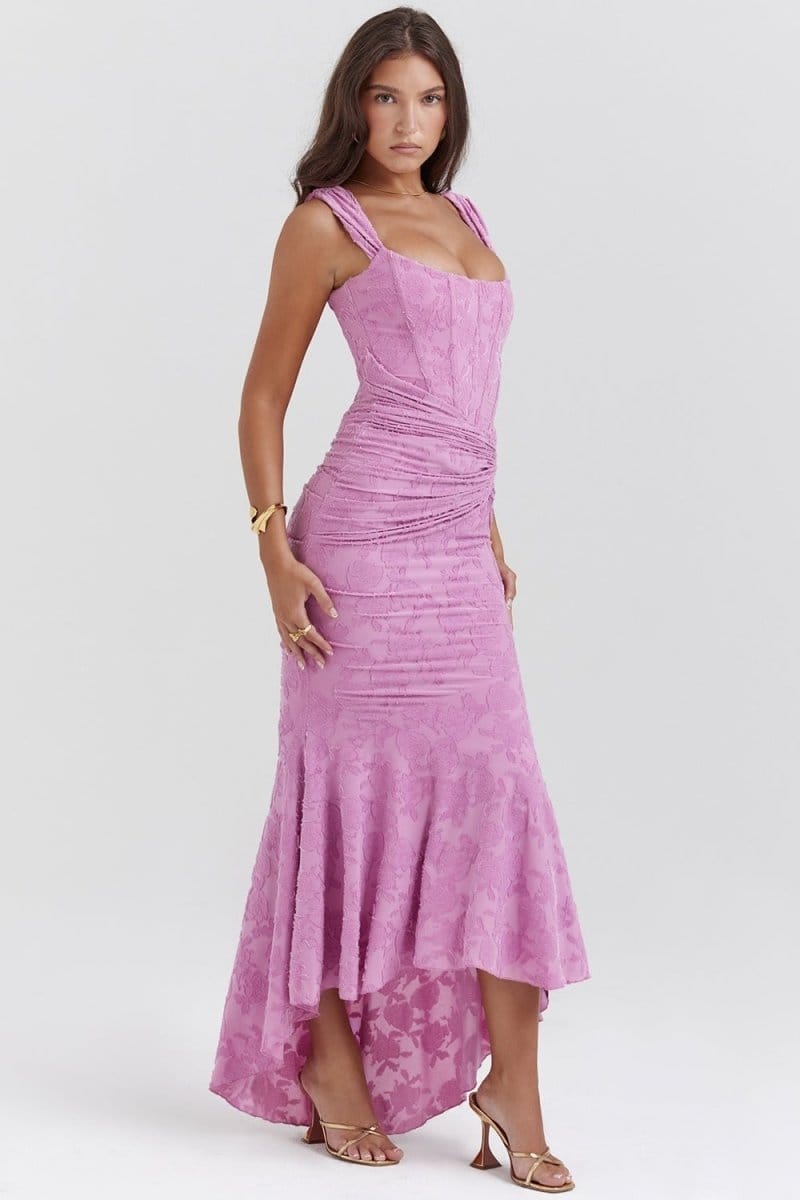 Valeria Montes Vestido Elegante Estilo Corsé