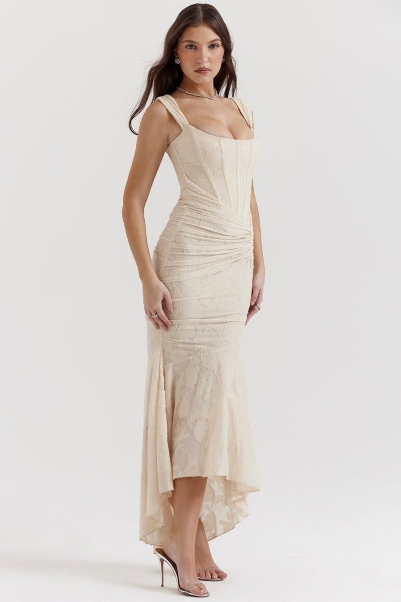 Valeria Montes Vestido Elegante Estilo Corsé