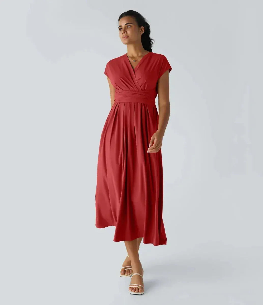 Valeria Montes Vestido Largo Fluido Elegante