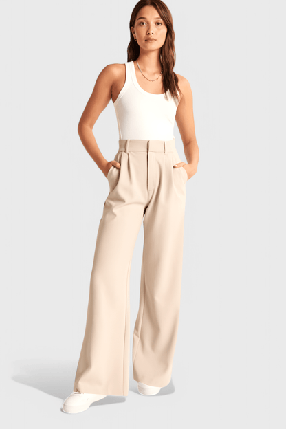 Valeria Montes XS / Marfil Tinashe | Pantalones Tailored de Pierna Ancha