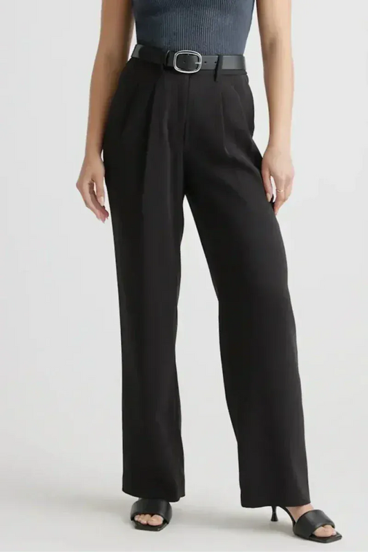 Valeria Montes XS / Negro Tinashe | Pantalones Tailored de Pierna Ancha