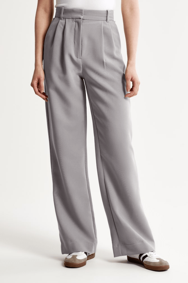 Valeria Montes XS / Plateado Tinashe | Pantalones Tailored de Pierna Ancha