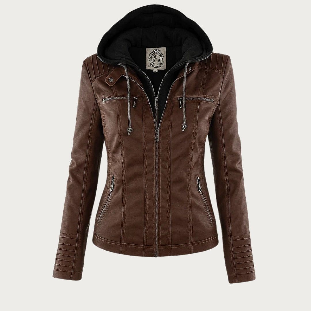 Valeria Montes XXS / Marrón Monika | Chaqueta de Piel Vegana